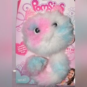 POMSIES - PATCHES Pink White Blue PLUSH WEARABLE PET CAT